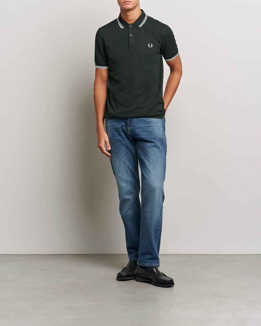 Men | Polo Shirts | Fred Perry | Twin Tipped Polo Shirt Night Green