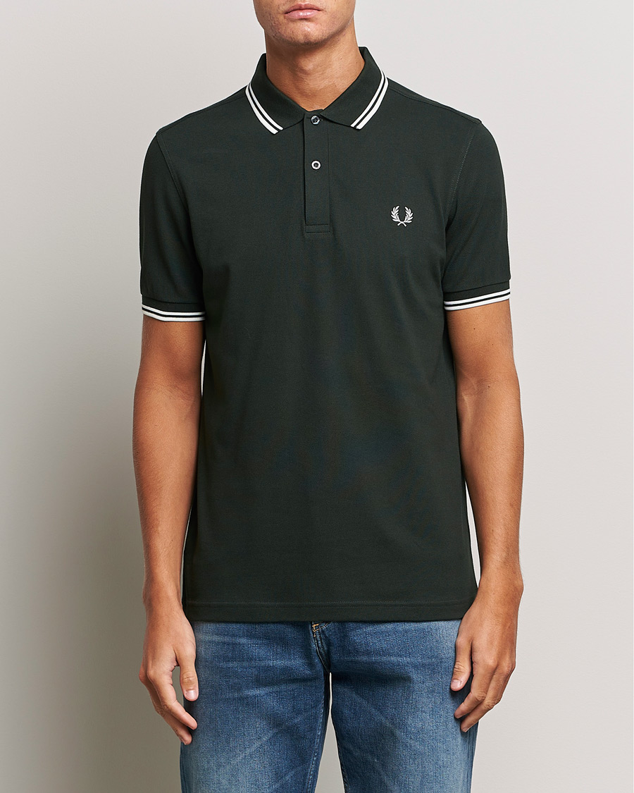 Men | Polo Shirts | Fred Perry | Twin Tipped Polo Shirt Night Green