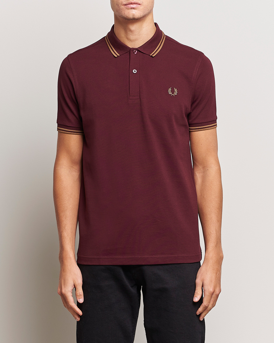 Men | Polo Shirts | Fred Perry | Twin Tipped Polo Shirt Oxblood