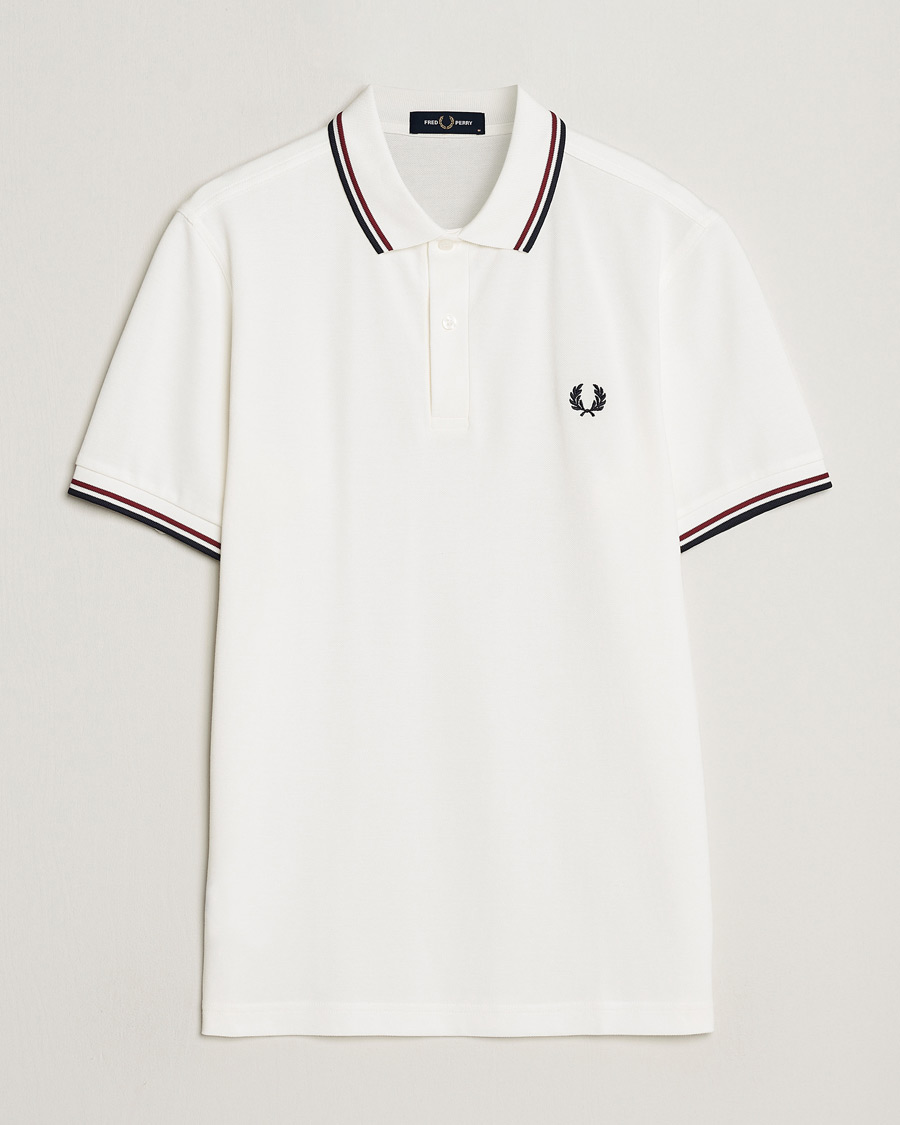 Men | Polo Shirts | Fred Perry | Twin Tipped Polo Shirt Snow White