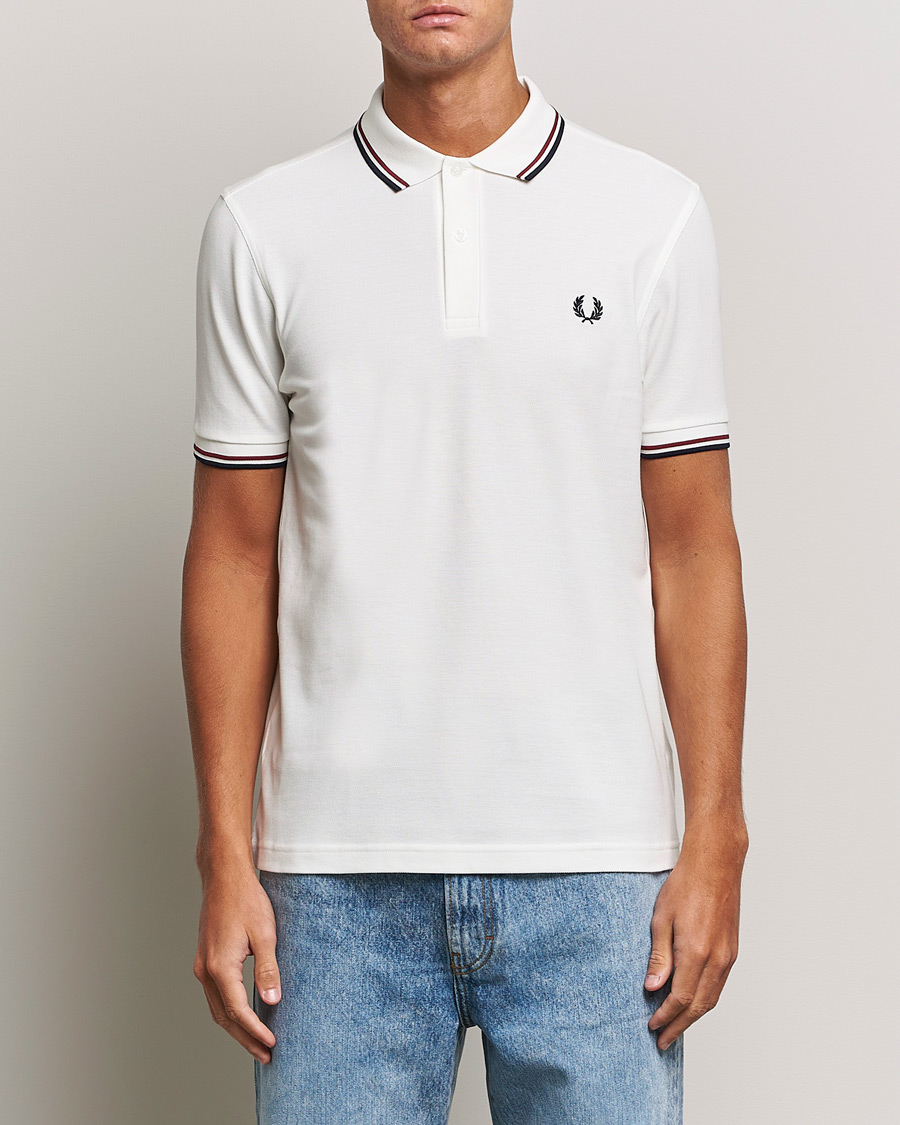 Men |  | Fred Perry | Twin Tipped Polo Shirt Snow White