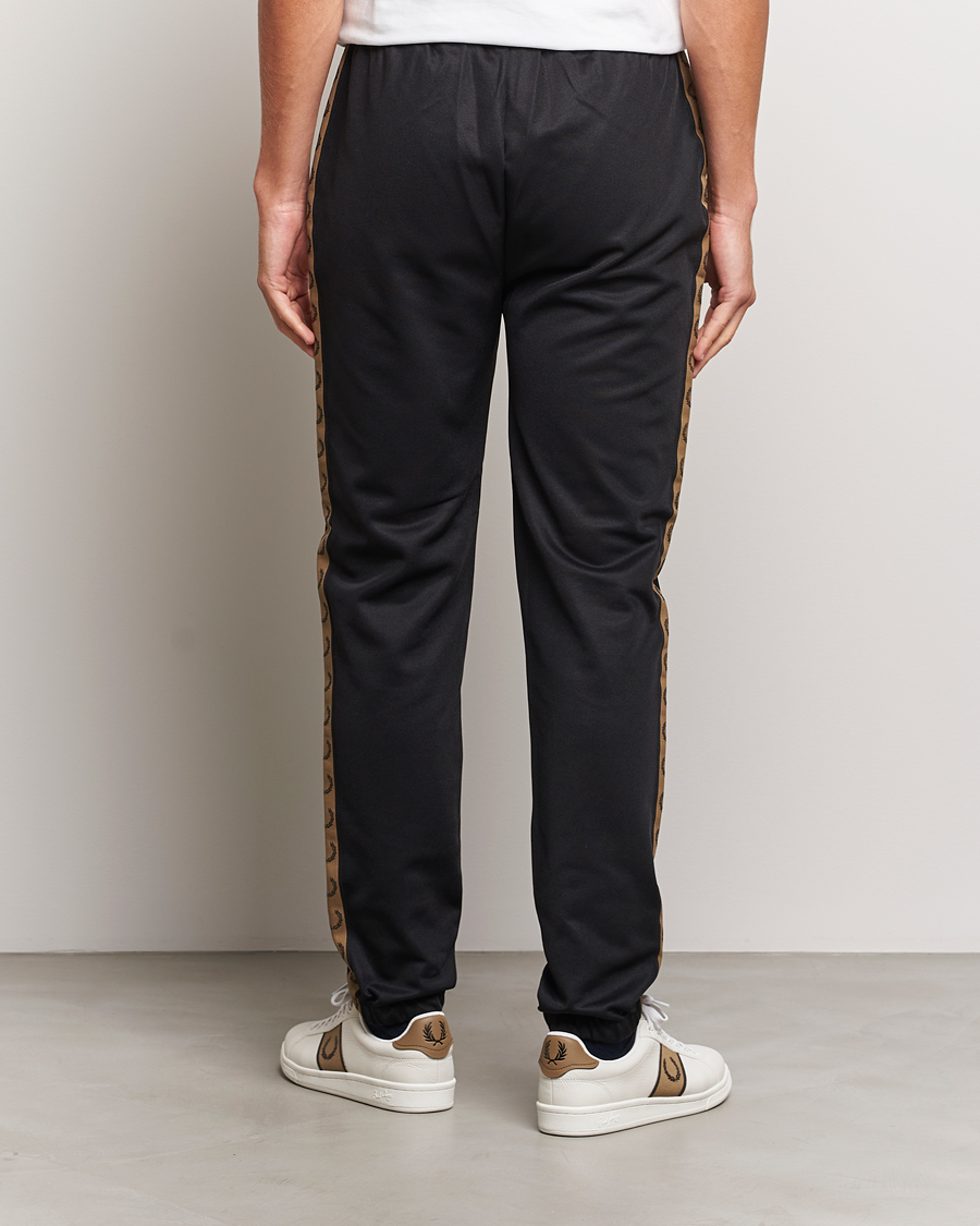 Men | Trousers | Fred Perry | Taped Track Pants Black
