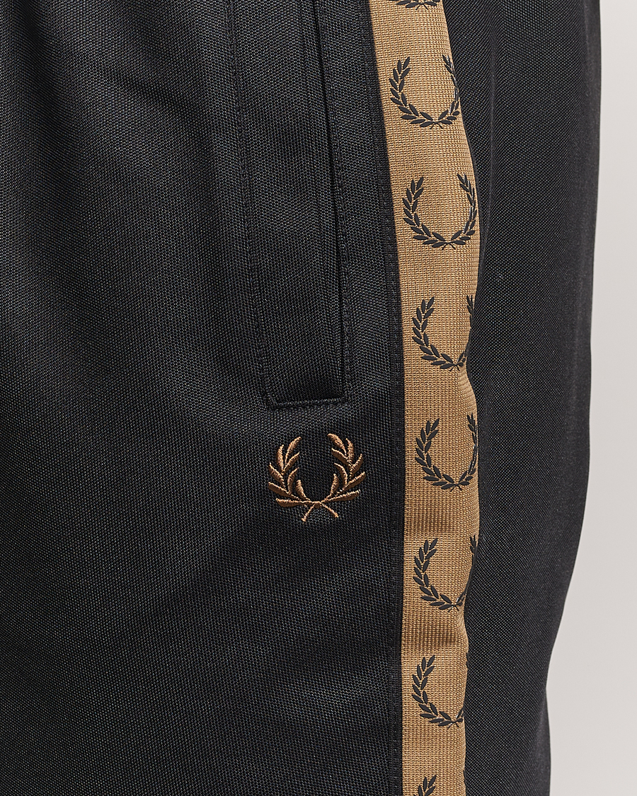 Men | Trousers | Fred Perry | Taped Track Pants Black