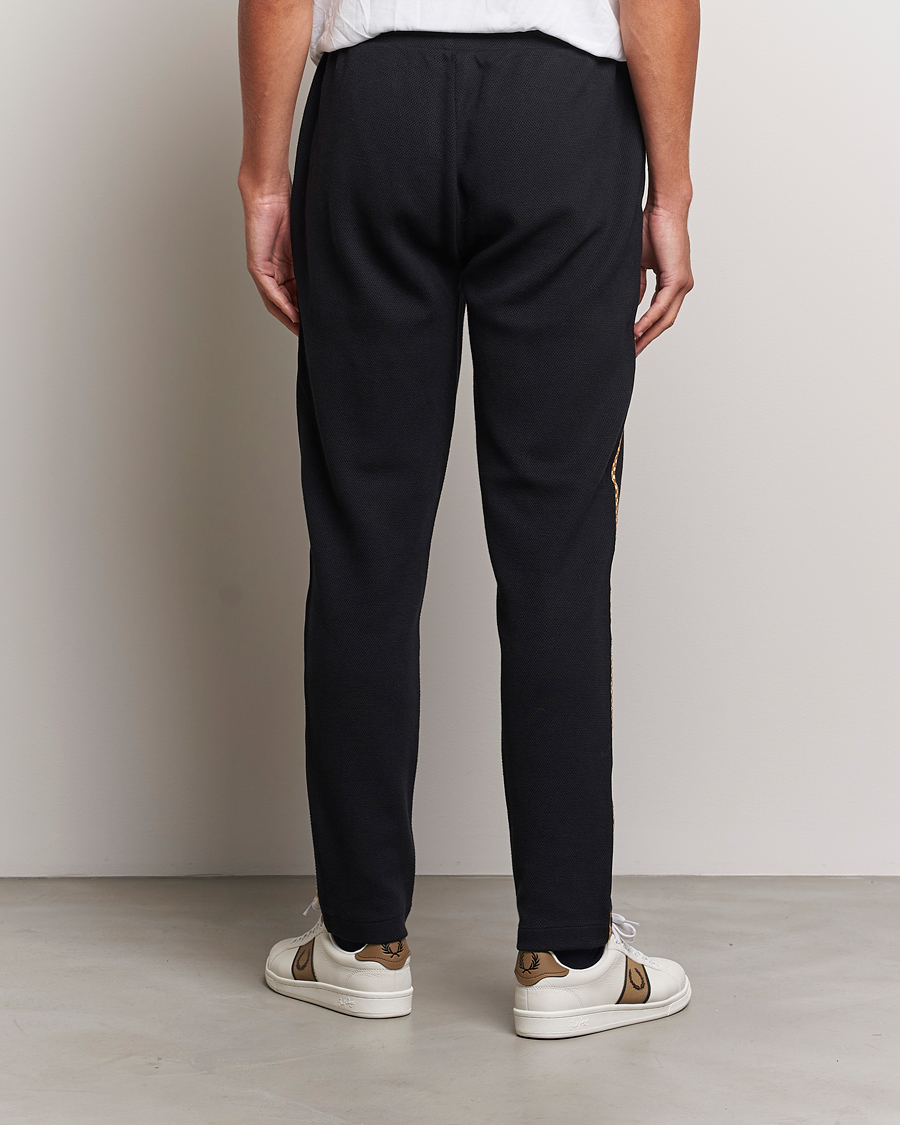 Men | Trousers | Fred Perry | Checkboard Taped Taped Trackpant Black