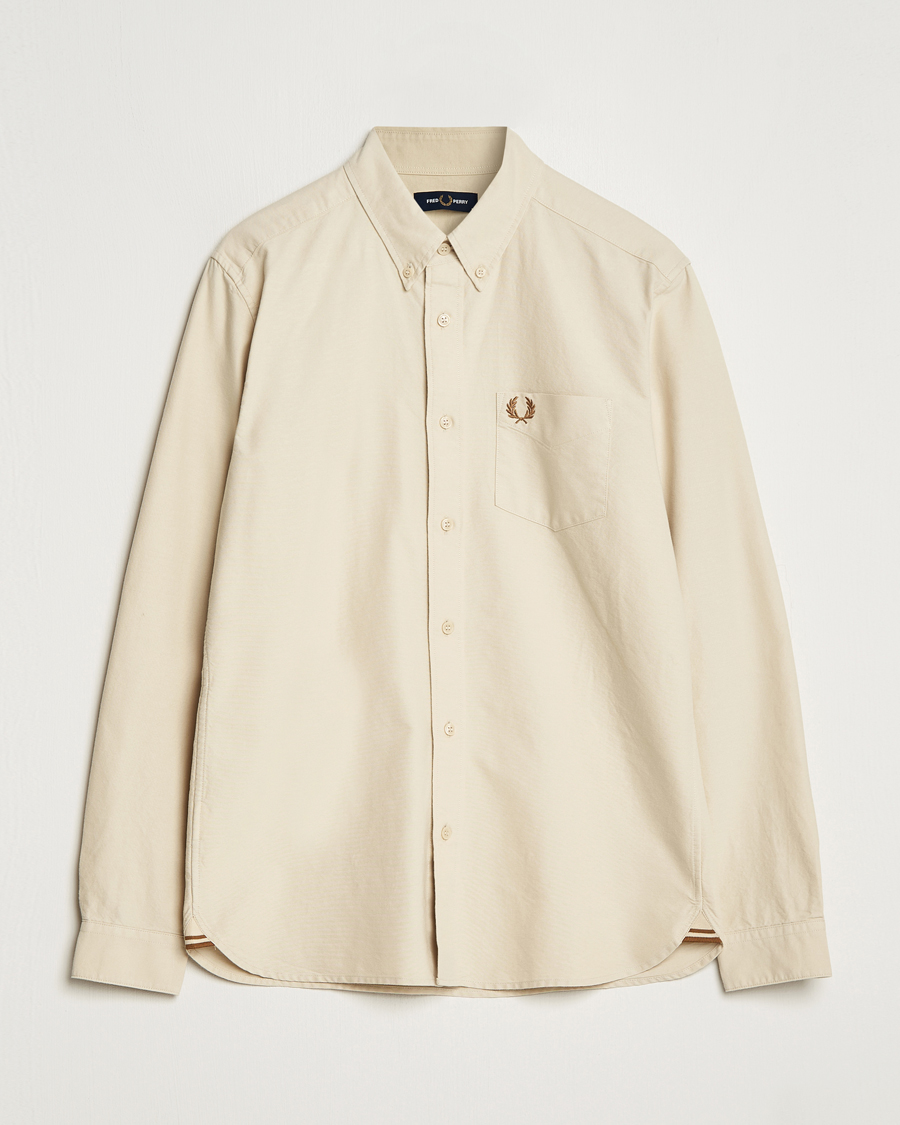 Men | Shirts | Fred Perry | Oxford Shirt Oatmeal