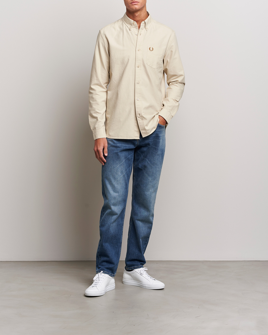 Men | Shirts | Fred Perry | Oxford Shirt Oatmeal