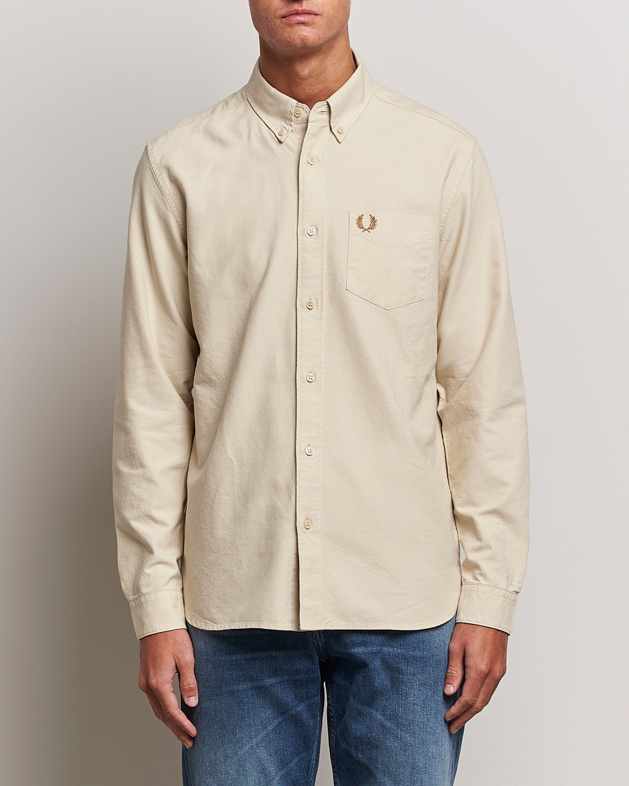 Men | Oxford Shirts | Fred Perry | Oxford Shirt Oatmeal