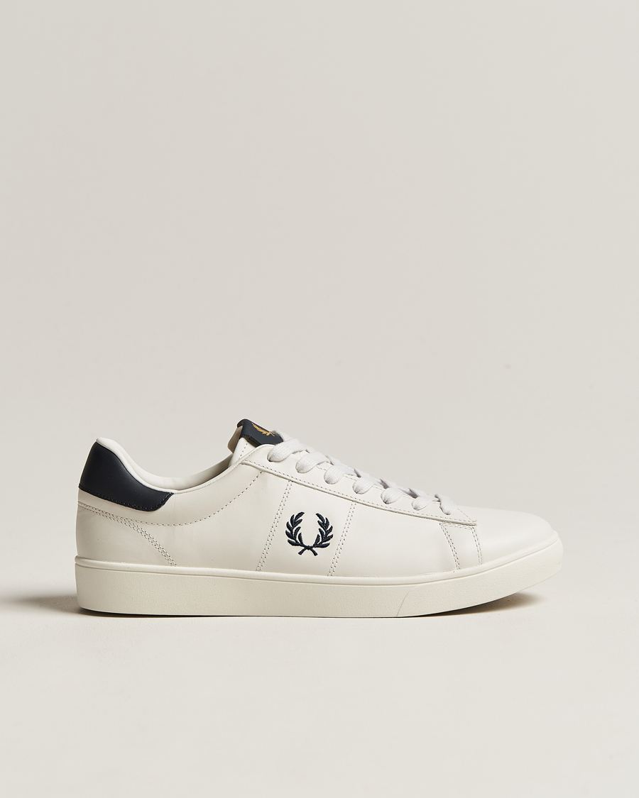Men | Sneakers | Fred Perry | Spencer Leather Sneakers Porcelain/Navy