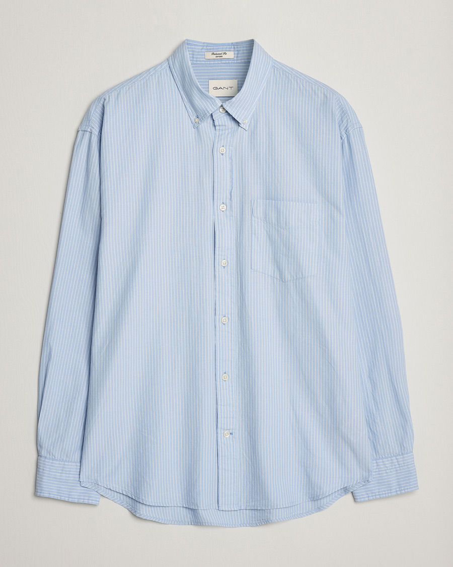 Men |  | GANT | Regular Fit Archive Oxford Striped Shirt Muted Blue