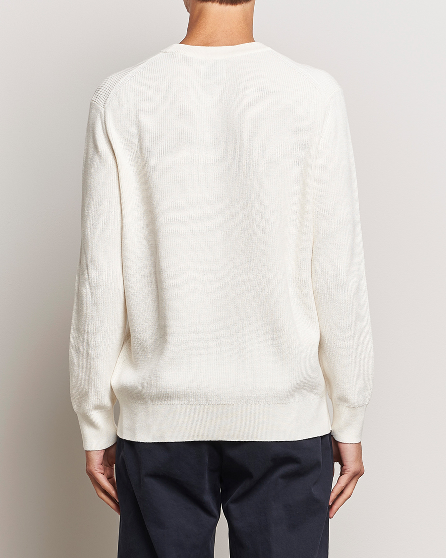 Men | Sweaters & Knitwear | GANT | Cotton/Wool Rib Knitted Crew Neck Cream