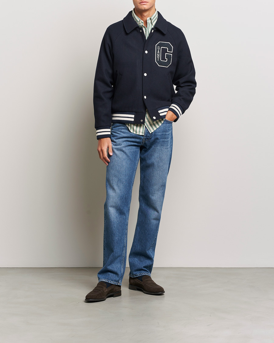 GANT Wool Varsity Jacket Evening Blue at
