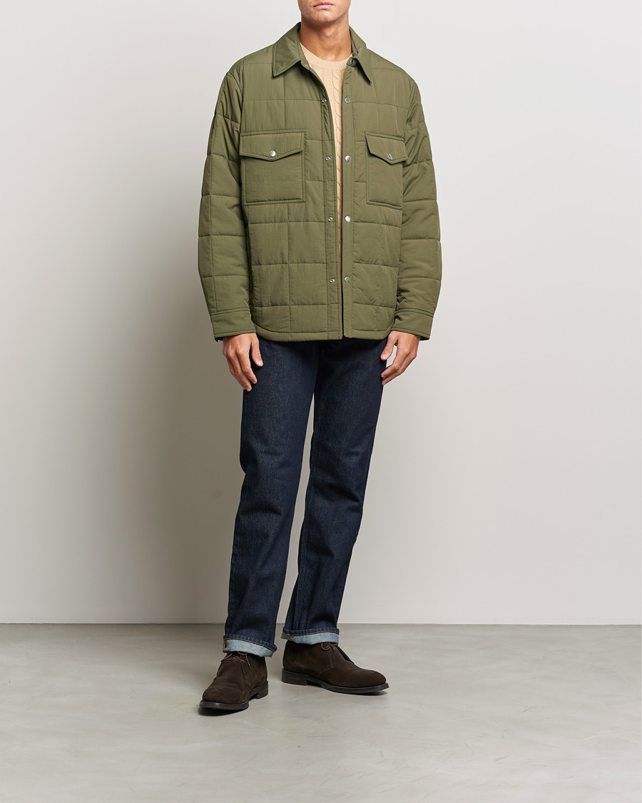 Men | Coats & Jackets | GANT | Quilted Shirt Jacket Calamata Green
