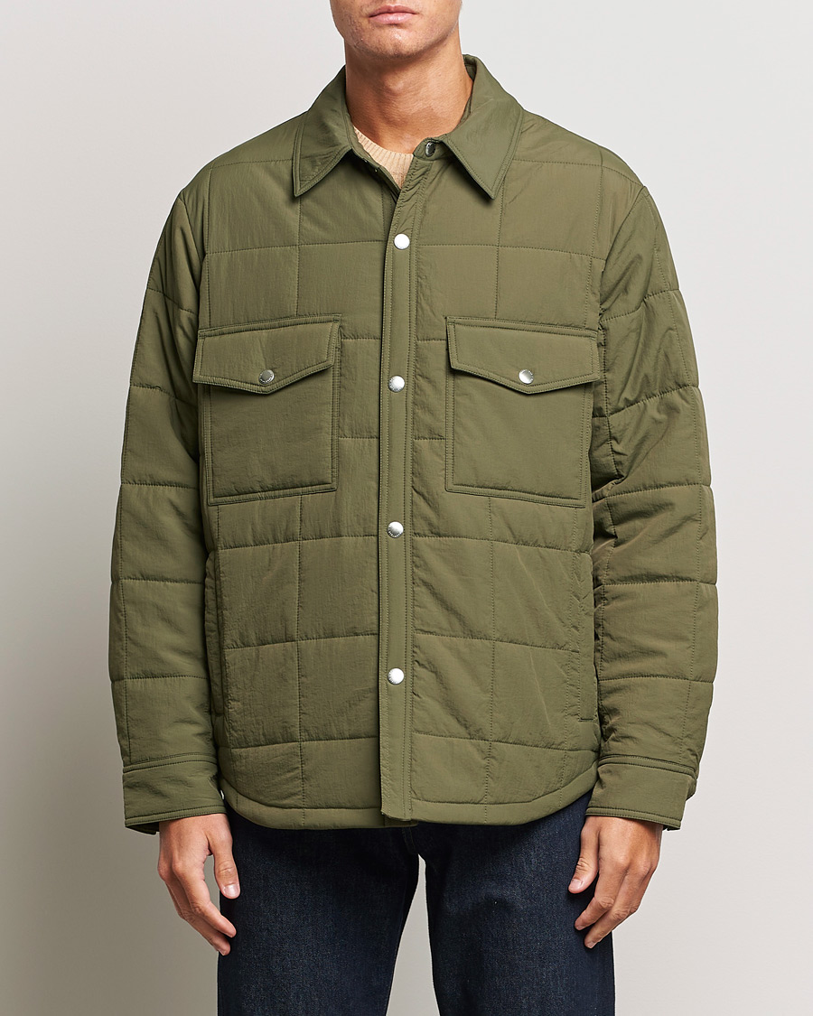 Men | Sale: 60% Off | GANT | Quilted Shirt Jacket Calamata Green