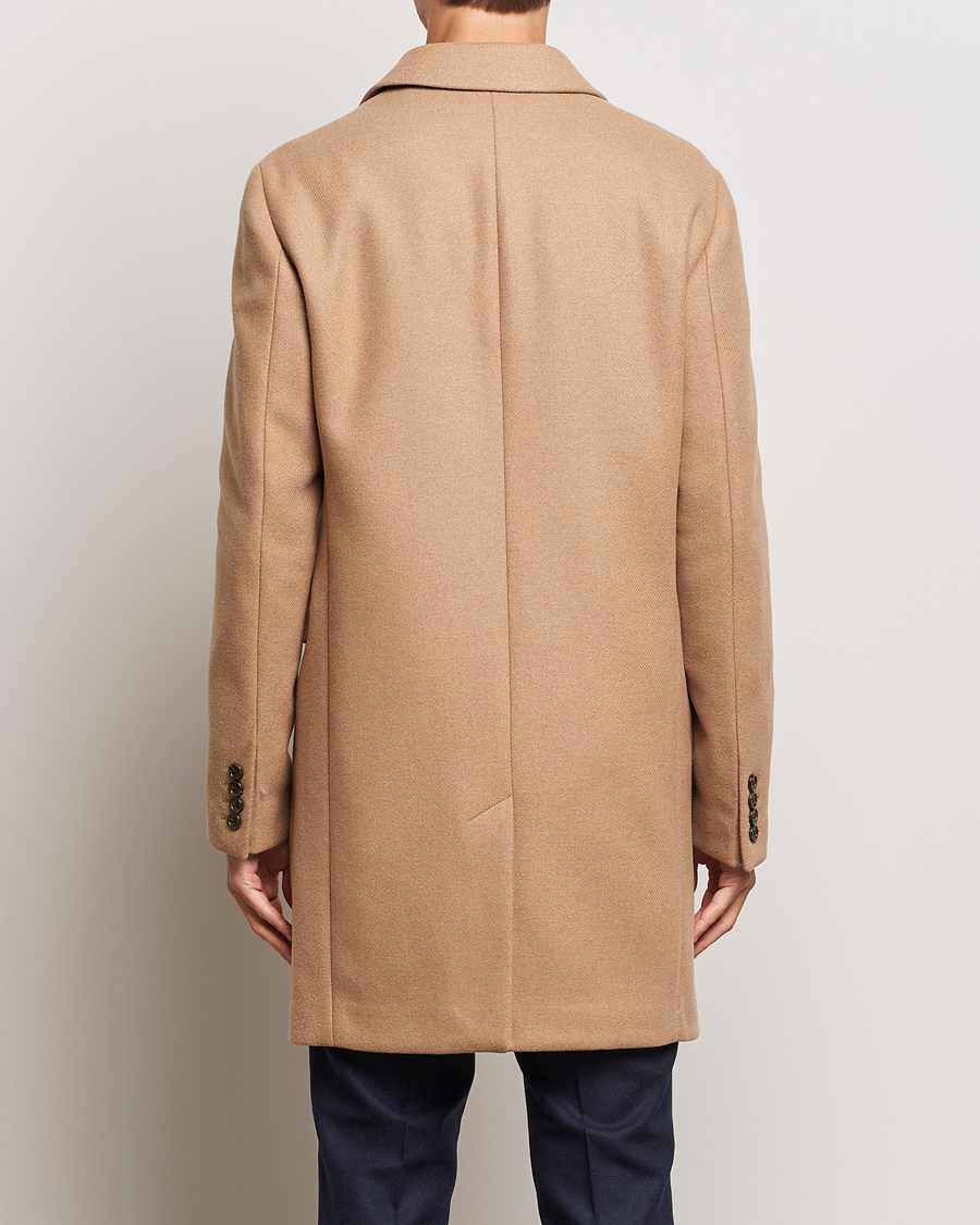 Men | Coats & Jackets | GANT | Tailored Wool Coat Mustard Beige