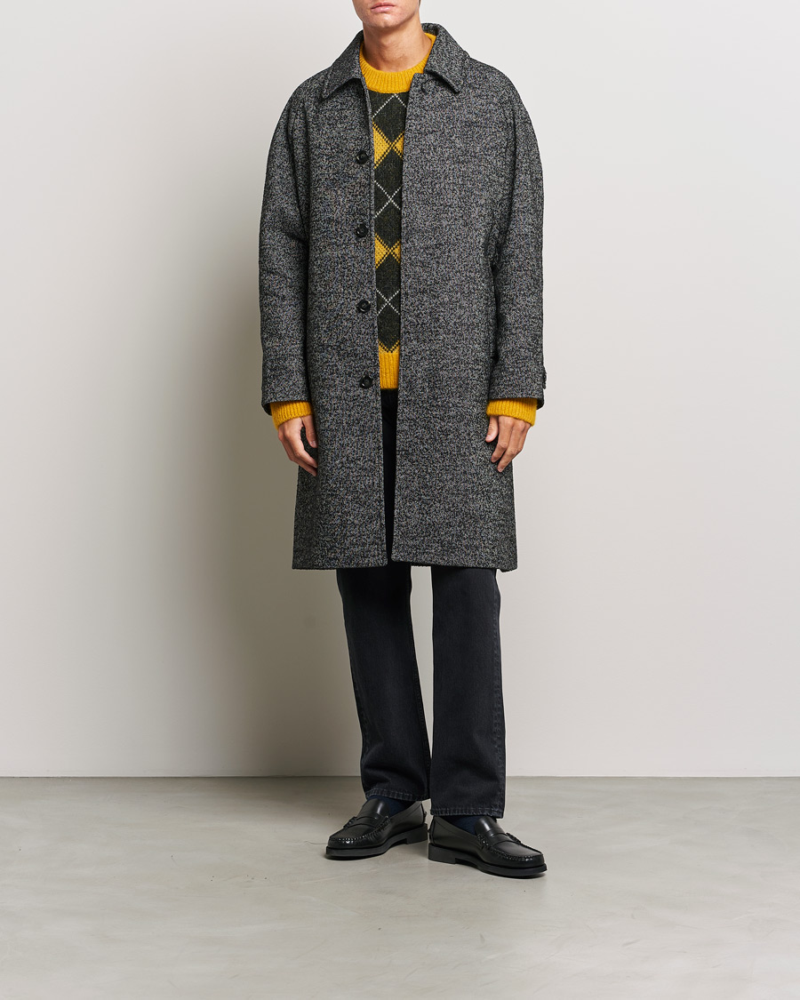 Men | Coats & Jackets | GANT | Relaxed Fit Wool Coat Ebony Black