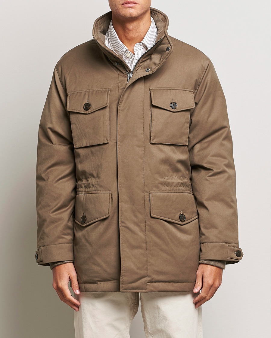 Men |  | GANT | Flannel Padded Field jacket Desert Brown