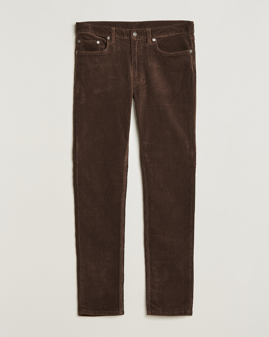 Men | Preppy Authentic | GANT | Cord 5-Pocket Jeans Rich Brown
