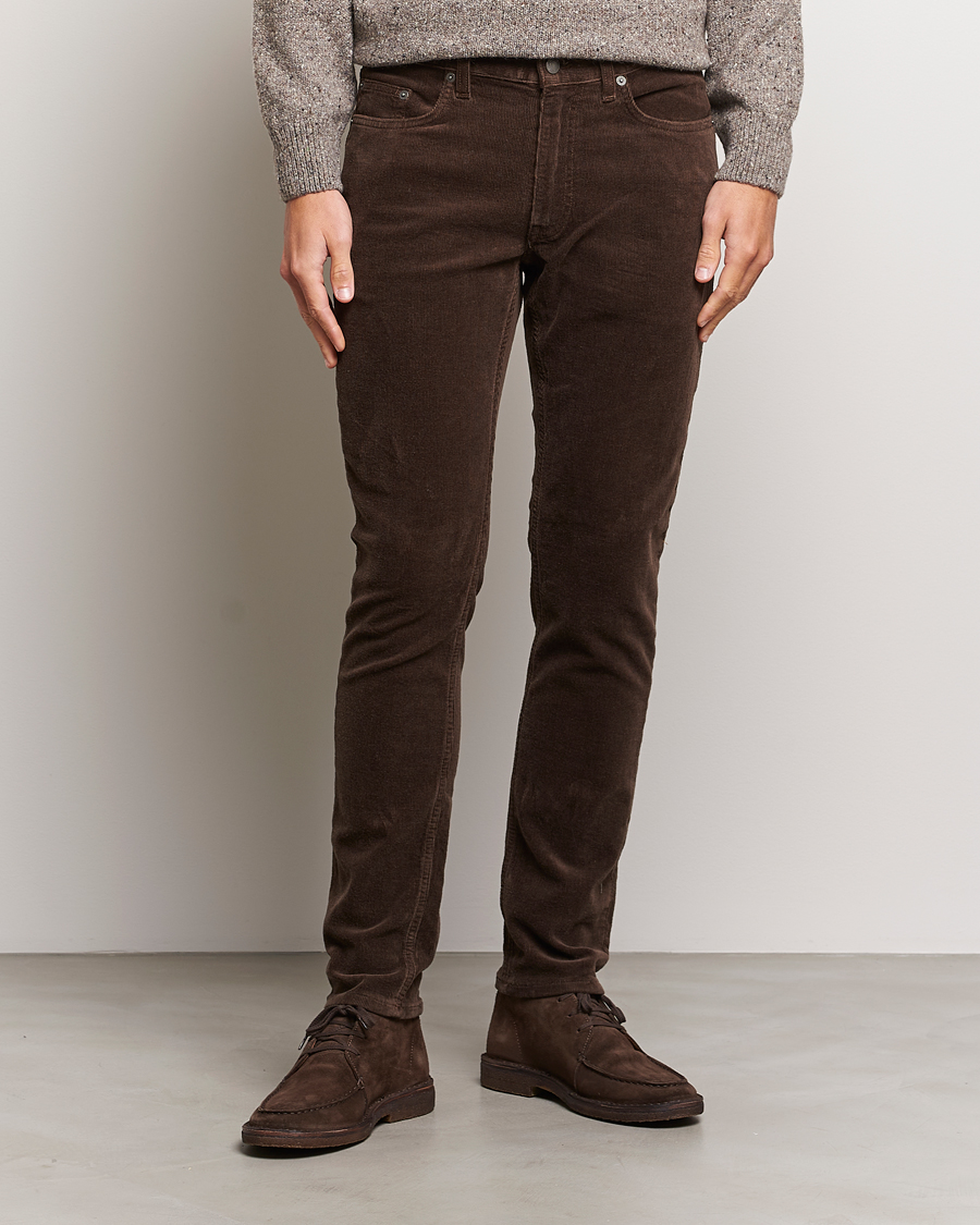 Men | Trousers | Gant | Cord 5-Pocket Jeans Rich Brown