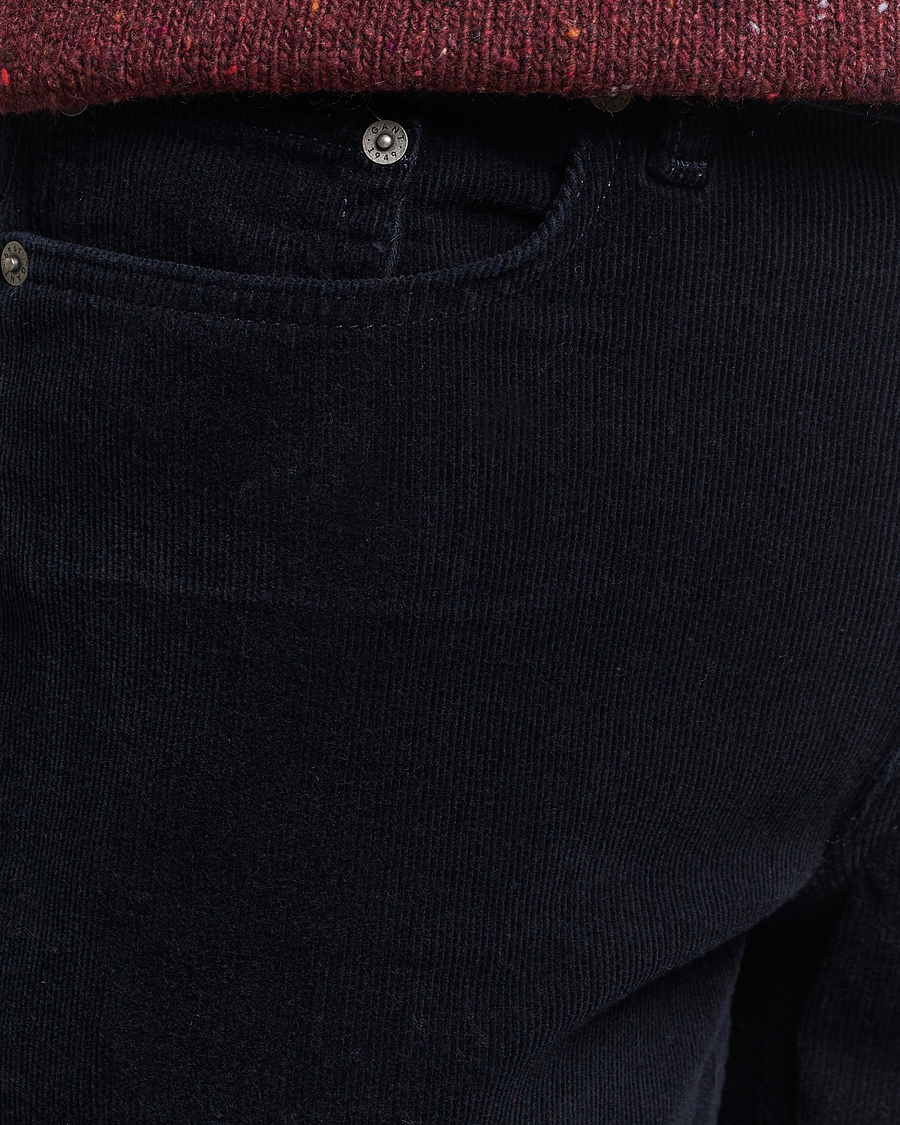 Men | Trousers | GANT | Cord 5-Pocket Jeans Evening Blue