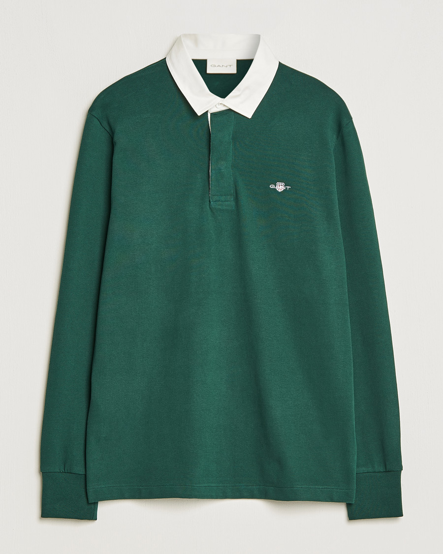 Men | Sweaters & Knitwear | GANT | Original Solid Heavy Rugger Tartan Green