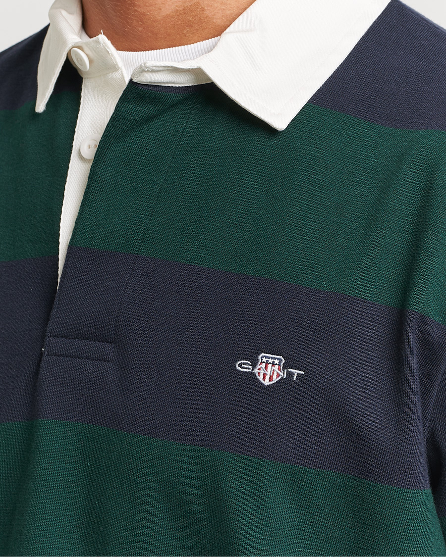 Men | Sweaters & Knitwear | GANT | Original Barstripe Heavy Rugger Tartan Green
