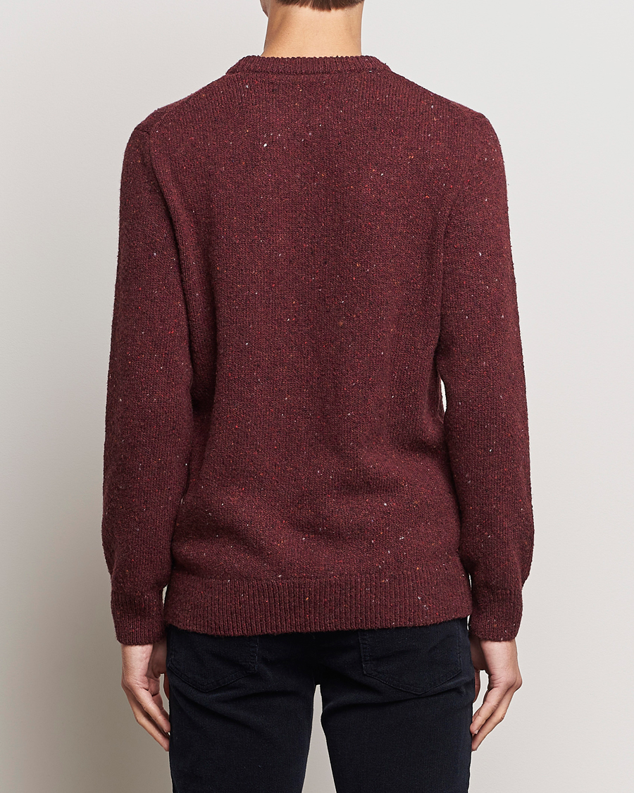 Men | Sweaters & Knitwear | GANT | Neps Donegal Crew Neck Sweater Plumped Red