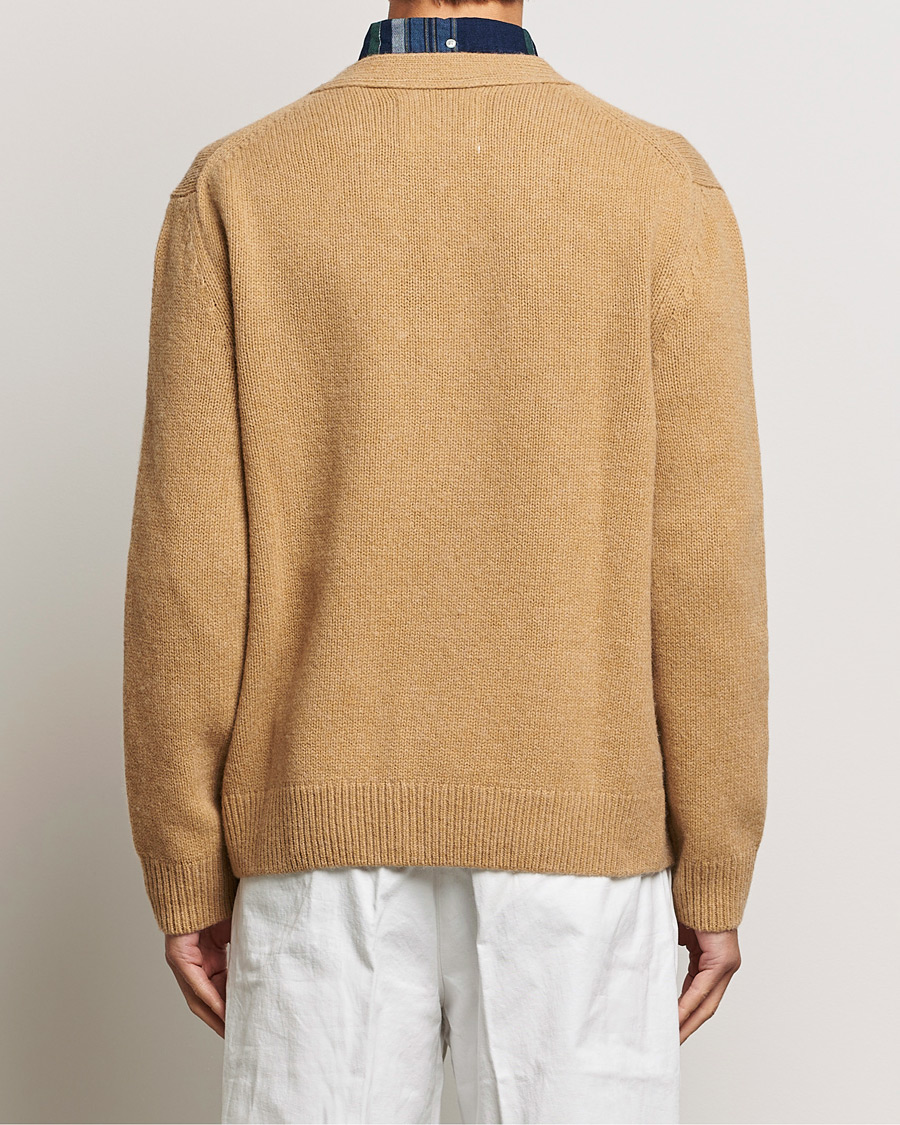 Men | Sweaters & Knitwear | GANT | Soft Wool Cardigan Khaki Melange