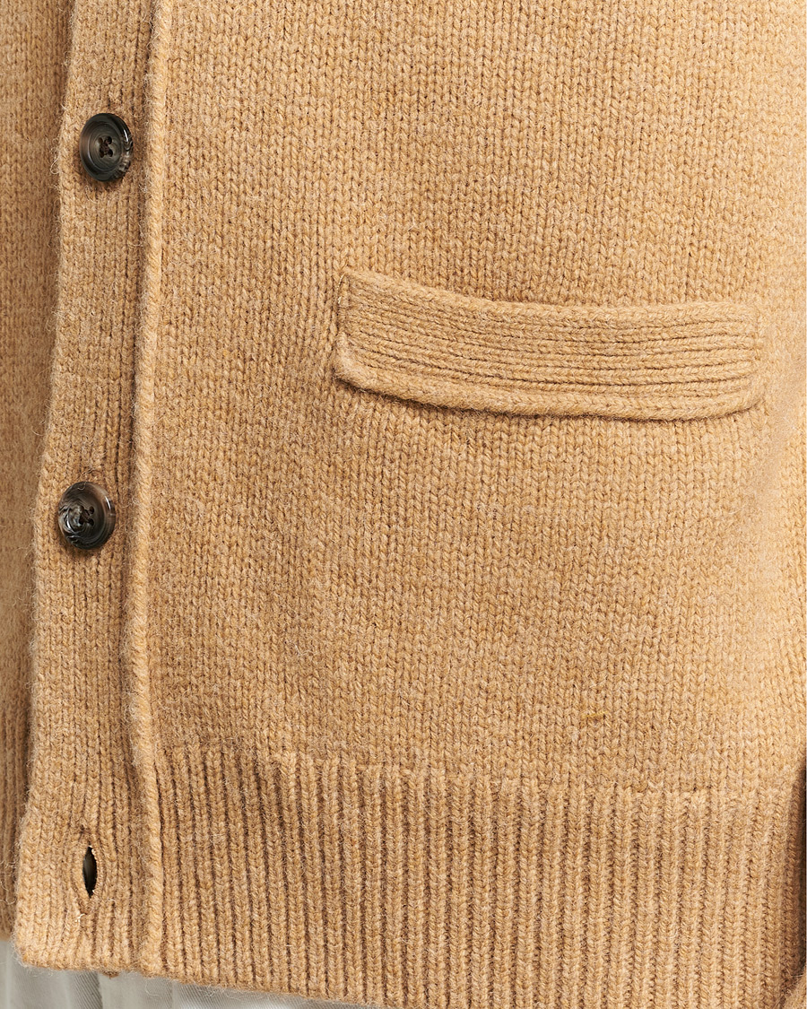 Men | Sweaters & Knitwear | GANT | Soft Wool Cardigan Khaki Melange