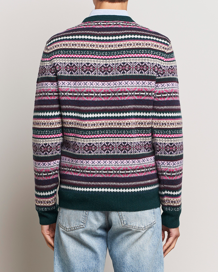 Men | Sweaters & Knitwear | GANT | Wool Fairisle Sweater Tartan Green