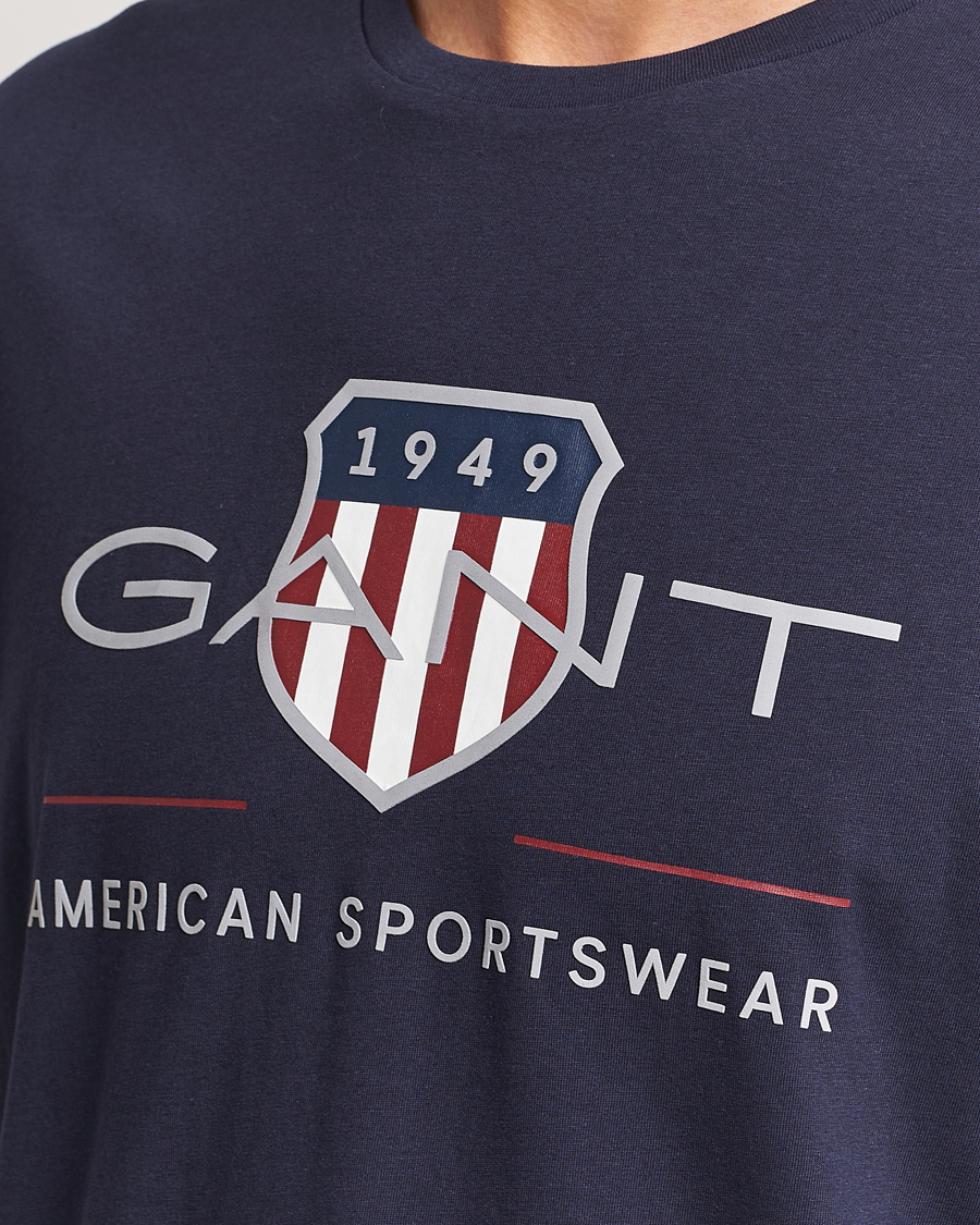 Men | T-Shirts | GANT | Archive Shield Logo T-Shirt Evening Blue