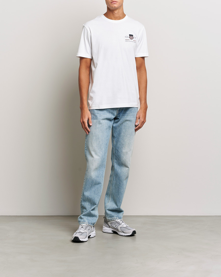 Men | T-Shirts | GANT | Archive Shield Small Logo T-Shirt White