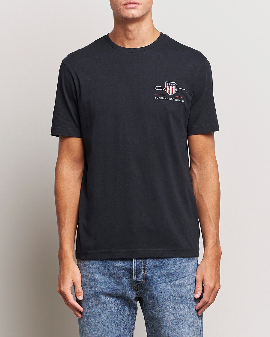 Men | Sale: 20% Off | GANT | Archive Shield Small Logo T-Shirt Black