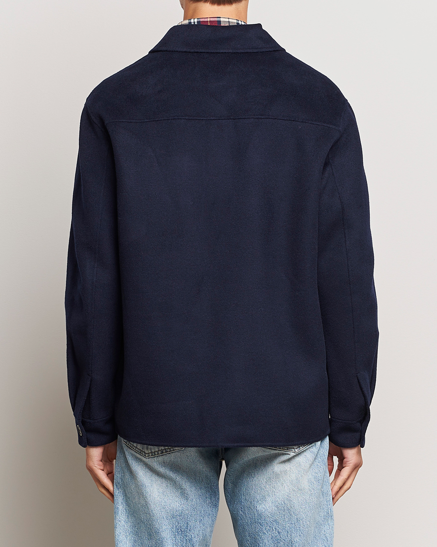 Men | Coats & Jackets | GANT | Wool Pocket Shirt Jacket Evening Blue