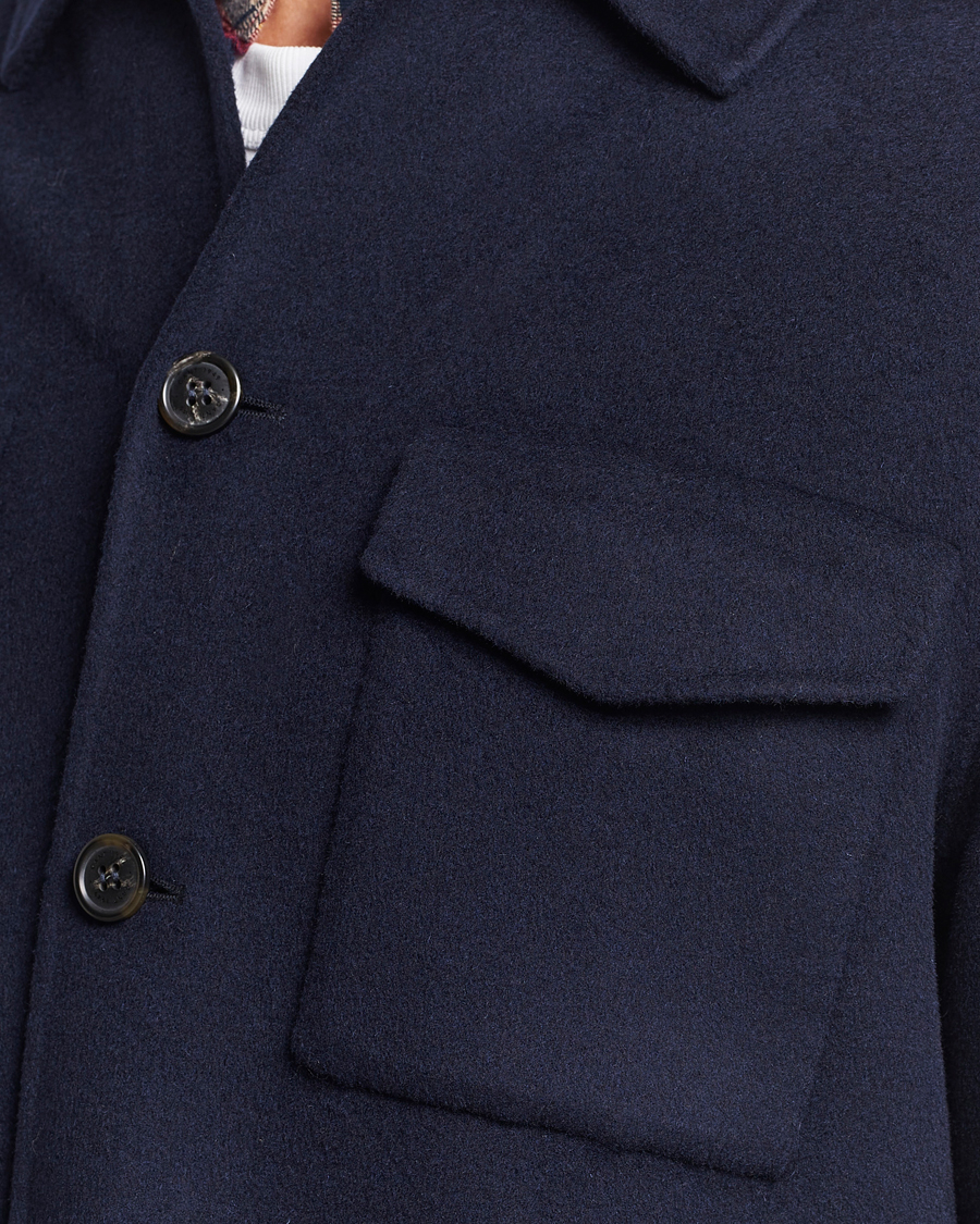 Men | Coats & Jackets | GANT | Wool Pocket Shirt Jacket Evening Blue