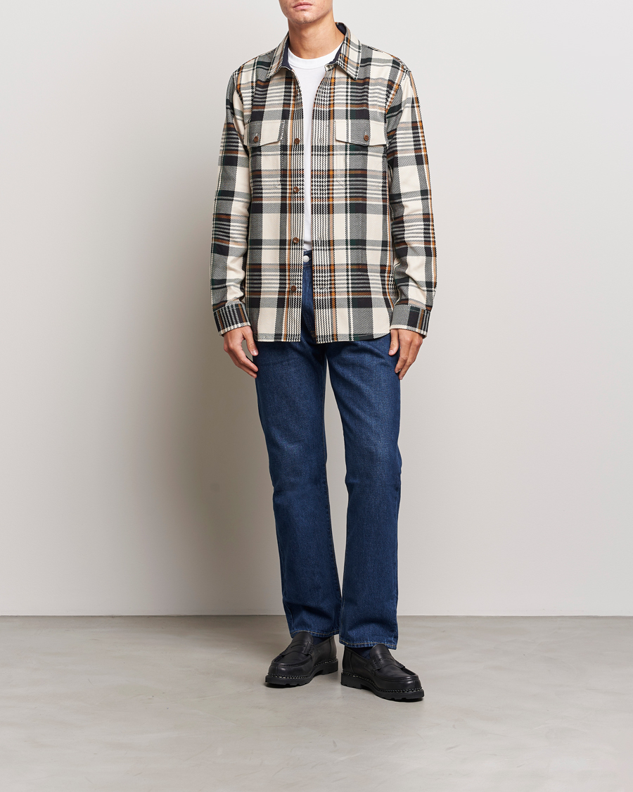 Men | Shirts | GANT | Heavy Twill Checked Overshirt Putty Multi