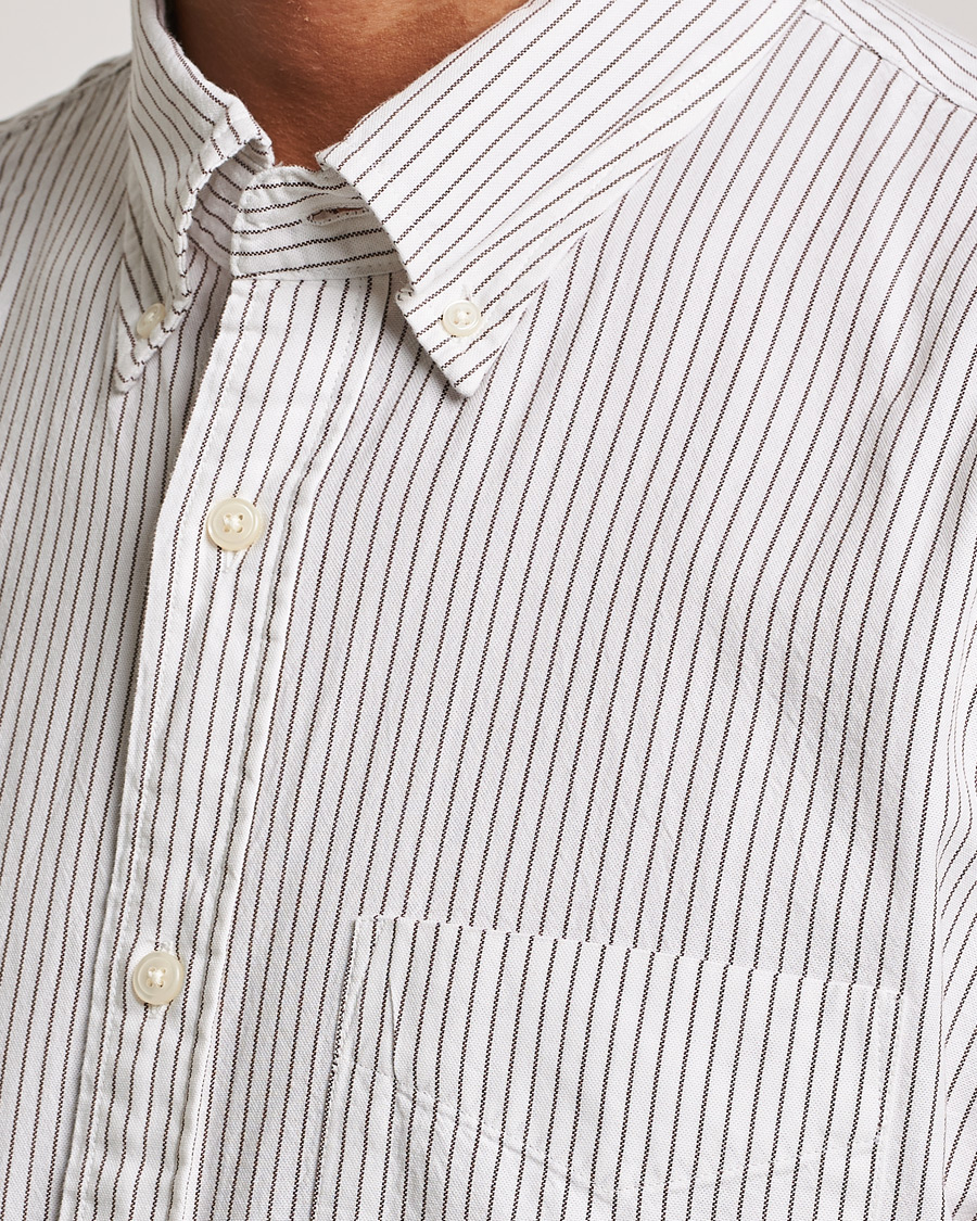 Men | Shirts | GANT | Regular Fit Archive Oxford Striped Shirt Eggshell