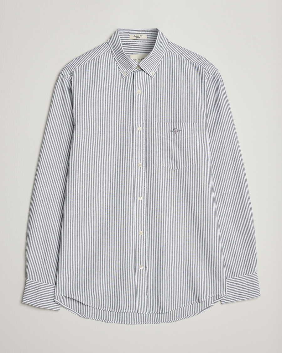 Men |  | GANT | Regular Fit Striped Oxford Shirt Persien Blue