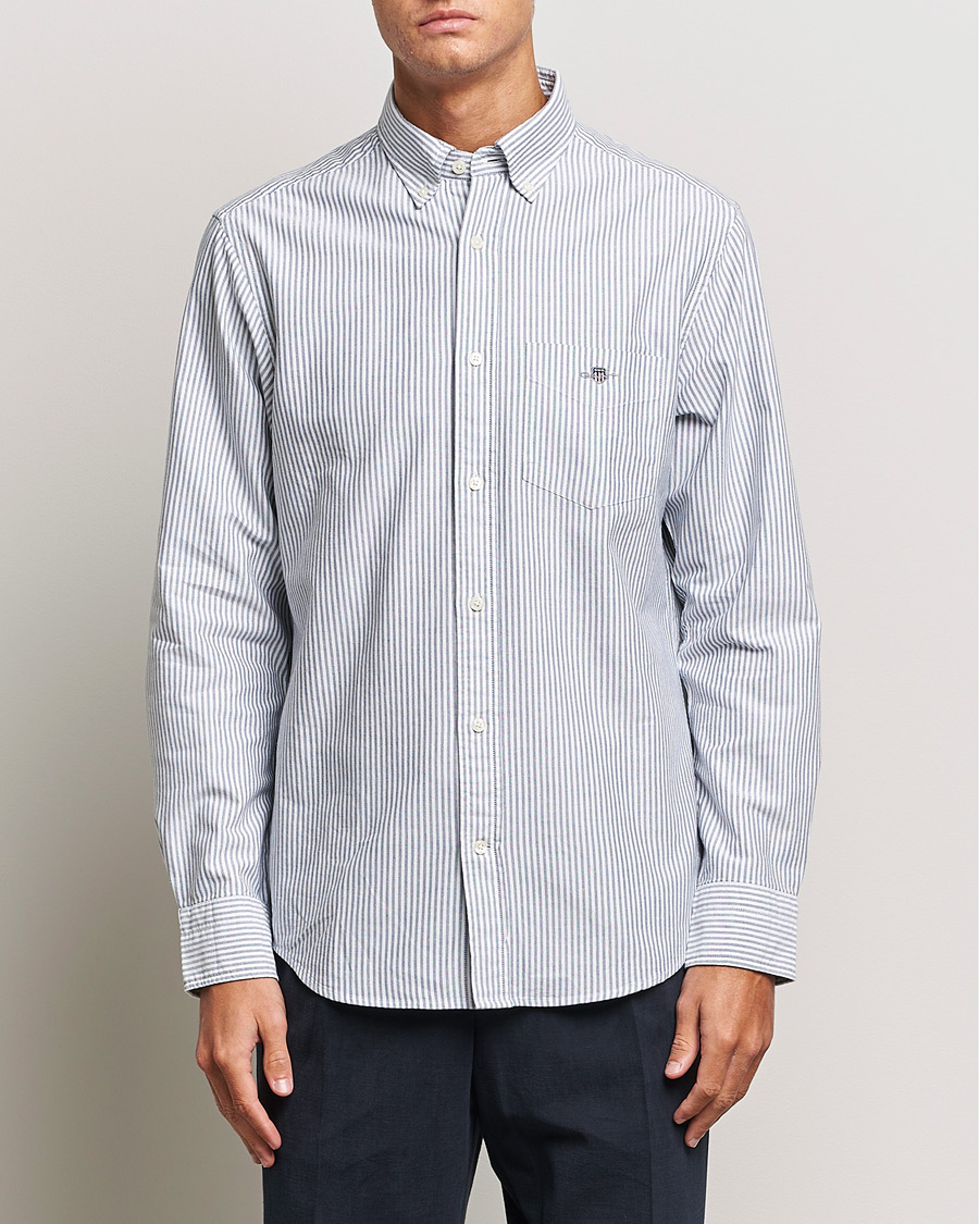 Men |  | GANT | Regular Fit Striped Oxford Shirt Persien Blue