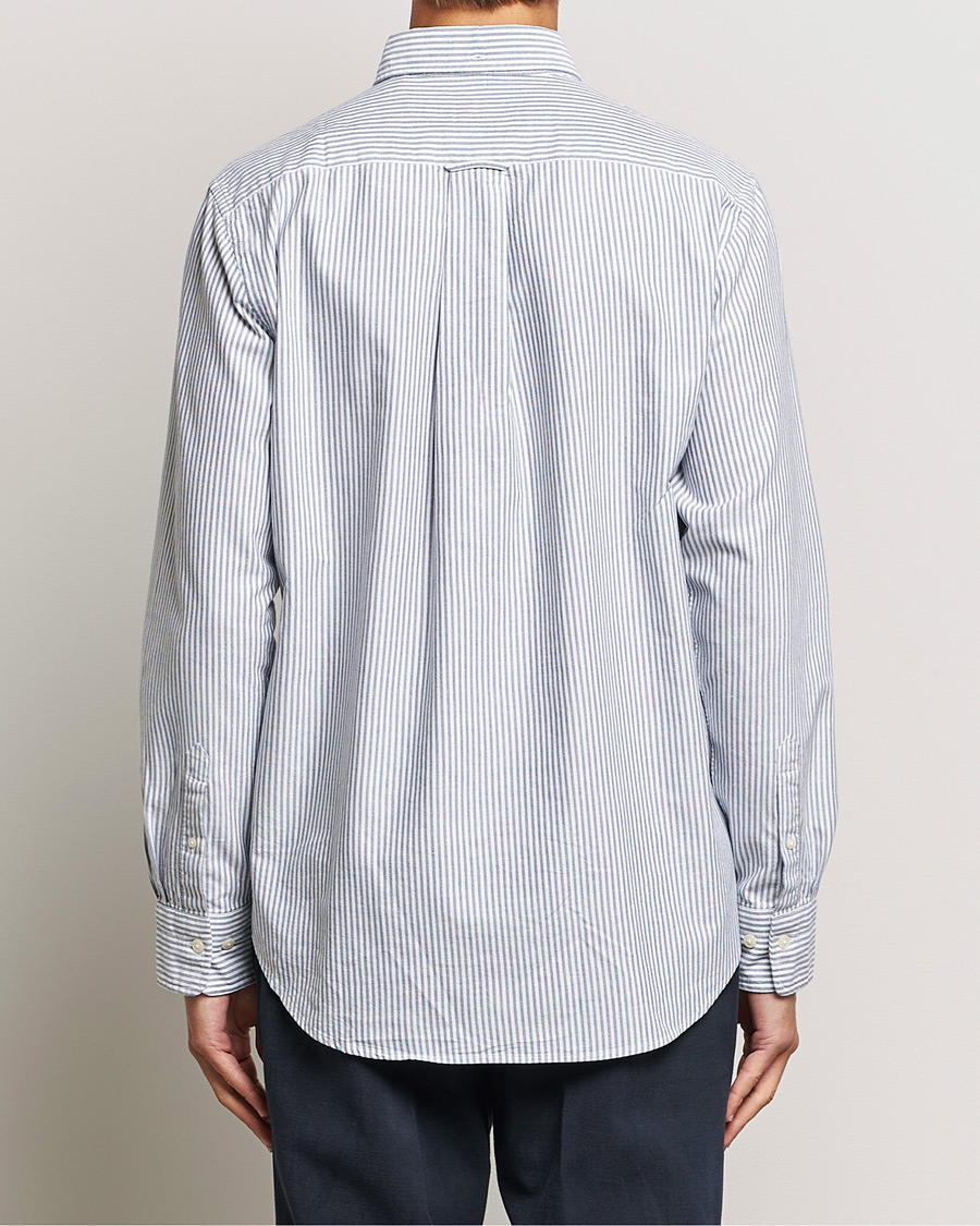 Men | Shirts | GANT | Regular Fit Striped Oxford Shirt Persien Blue