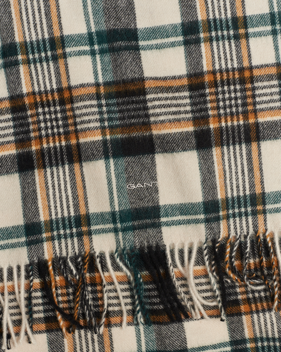 Men | GANT Wool Multi Checked Scarf Putty Multi | GANT | Wool Multi Checked Scarf Putty Multi
