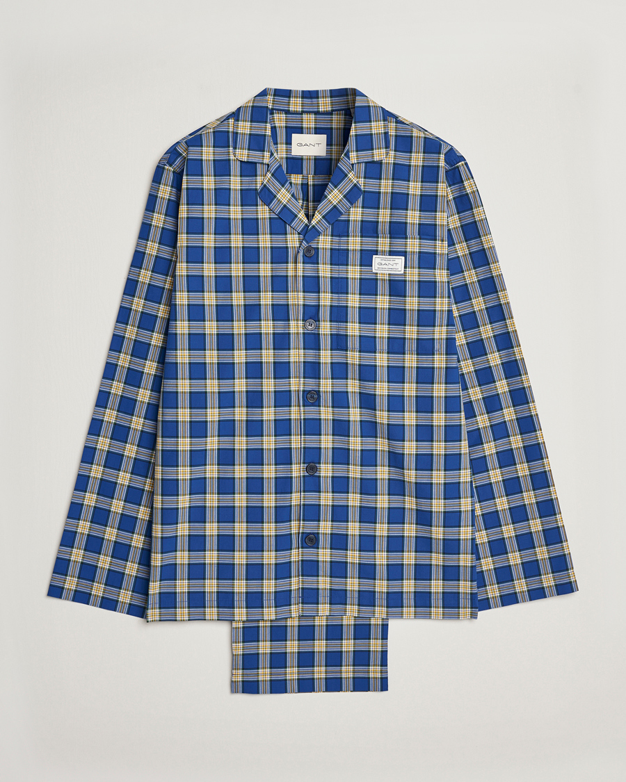 Men | Pyjamas & Robes | Gant | Checked Pyjama Set College Blue
