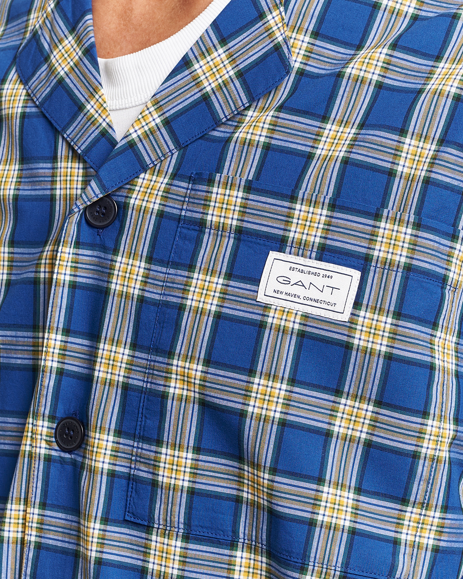 Men | Pyjamas & Robes | GANT | Checked Pyjama Set College Blue