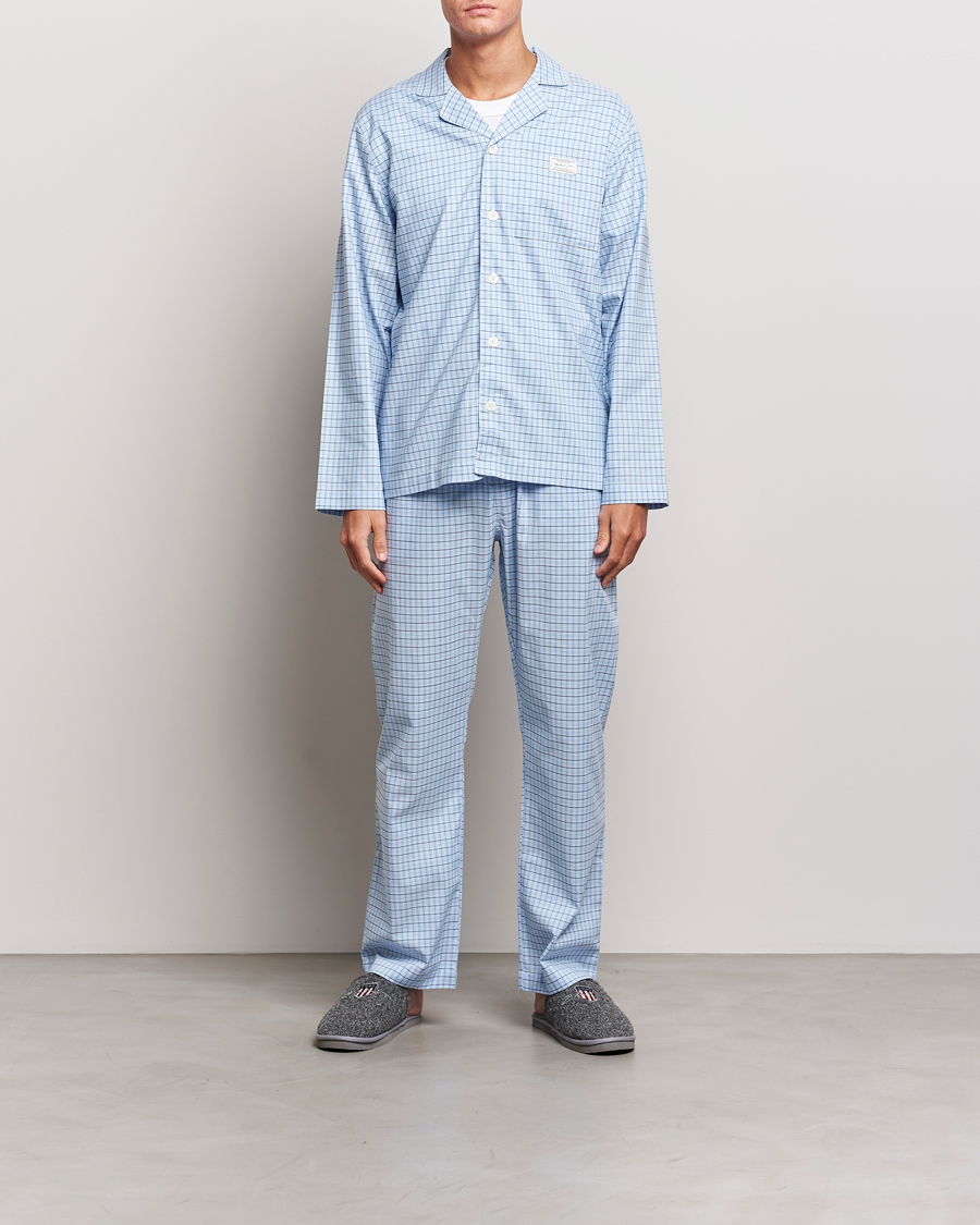 Men | Pyjamas & Robes | GANT | Checked Pyjama Set Capri Blue