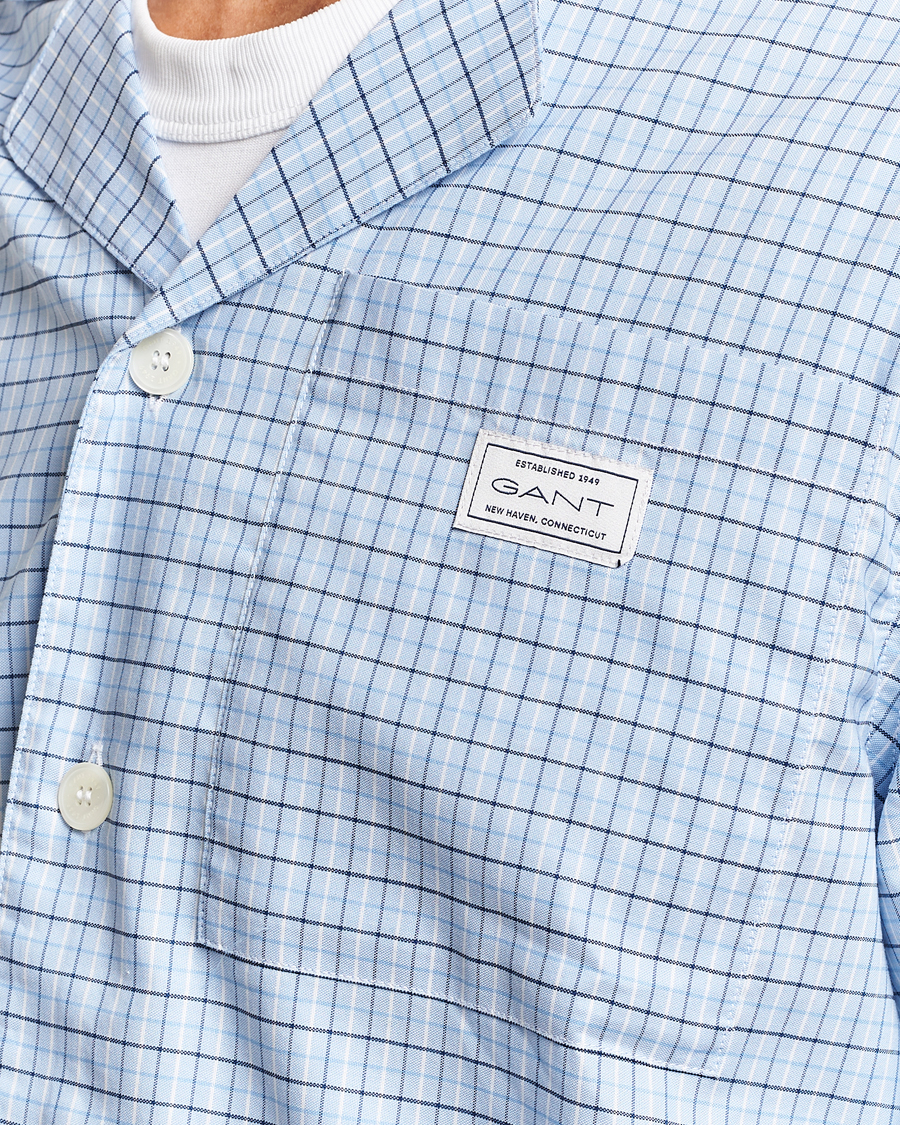 Men | Pyjamas & Robes | GANT | Checked Pyjama Set Capri Blue