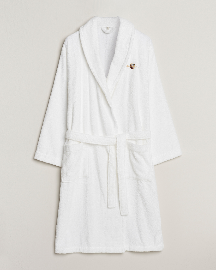 Men | Pyjamas & Robes | GANT | Archive Shield Terry Robe White