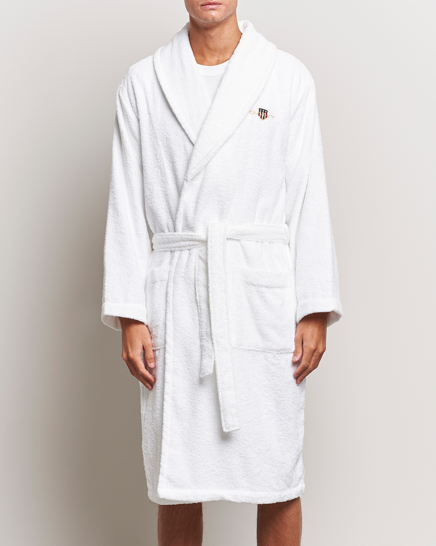 Men | GANT Archive Shield Terry Robe White | Gant | Archive Shield Terry Robe White