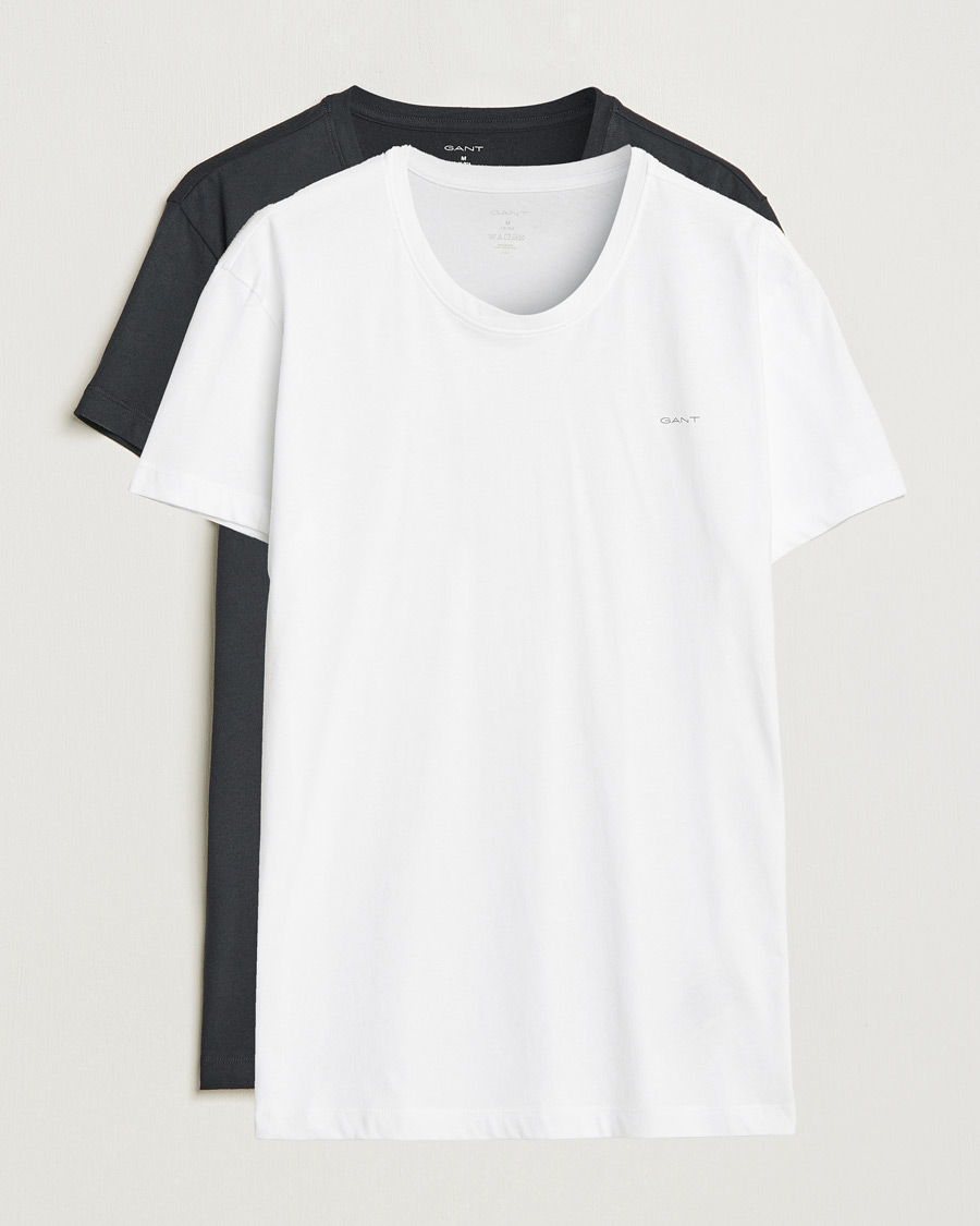 Men |  | GANT | 2-Pack Crew Neck T-Shirt Black/White