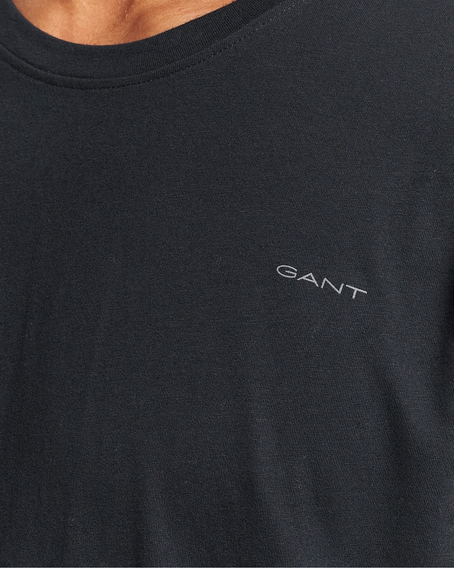 Men | T-Shirts | GANT | 2-Pack Crew Neck T-Shirt Black/White