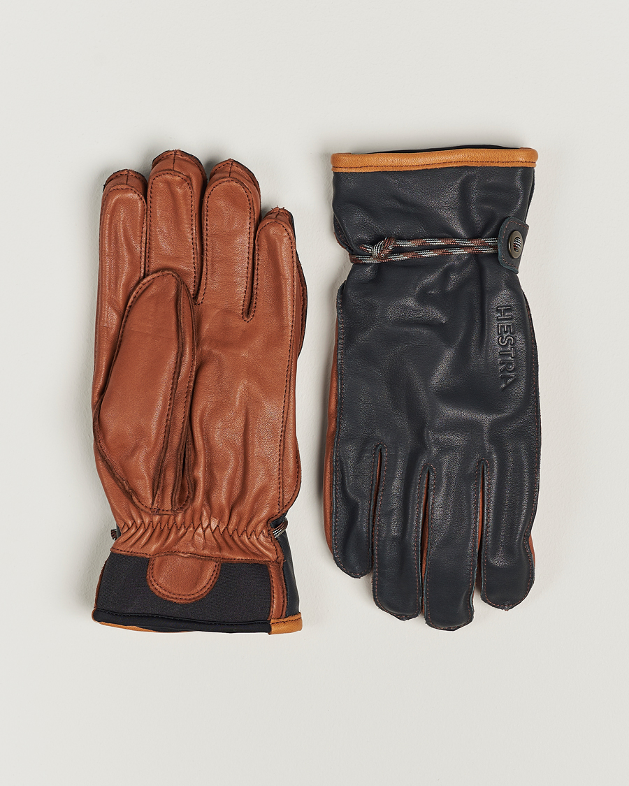 Men | Hestra | Hestra | Wakayama Leather Ski Glove Navy/Brown