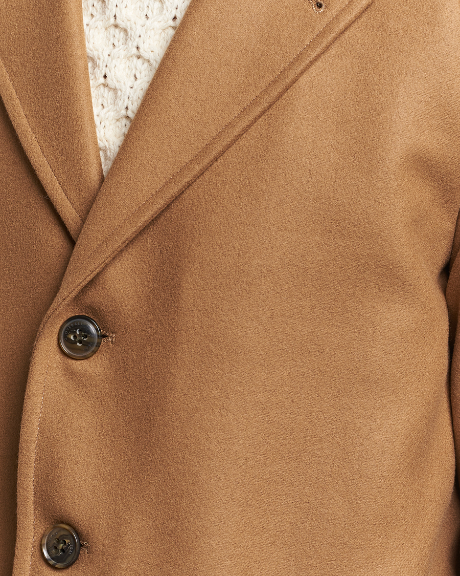 Men | Coats & Jackets | Gloverall | Chesterfield Wool/Cashmere Raglan Coat Camel